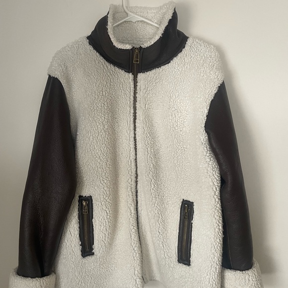 Unreal Fur Symbiosis Shearling Leather Jacket XS - Picture 6 of 13